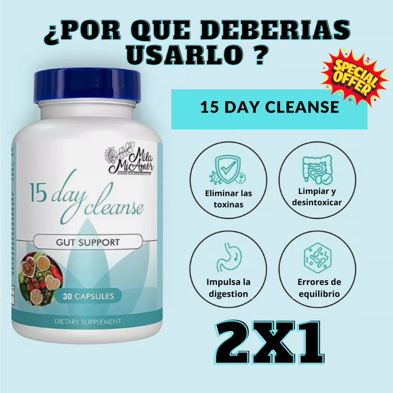 15 Días de Limpieza Intestinal y Apoyo al Colon. ¡Oferta! 2x1