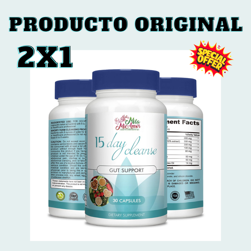 15 Días de Limpieza Intestinal y Apoyo al Colon. ¡Oferta! 2x1